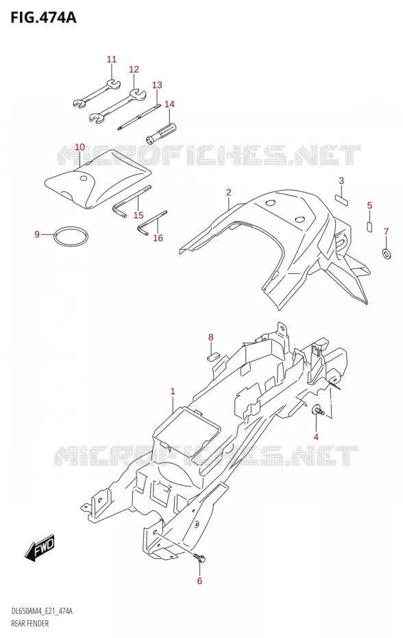 REAR FENDER Suzuki MOTO 650 V-STROM 2024  DL650AM4