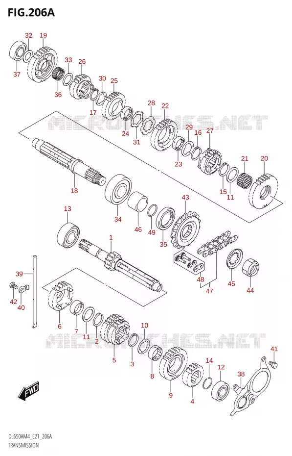 TRANSMISSION Suzuki MOTO 650 V-STROM 2024  DL650AM4