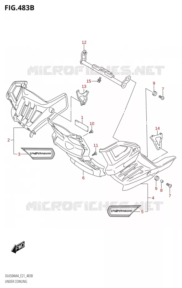 UNDER COWLING (DL650XAUE:M4:E21) Suzuki MOTO 650 V-STROM 2024  DL650AM4