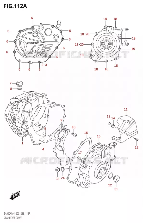 CRANKCASE COVER Suzuki MOTO 650 V-STROM 2024  DL650AM4