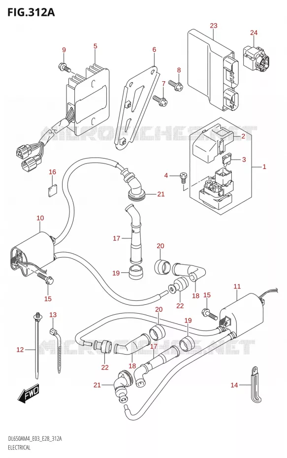 ELECTRICAL (DL650A:M4:E03) Suzuki MOTO 650 V-STROM 2024  DL650AM4