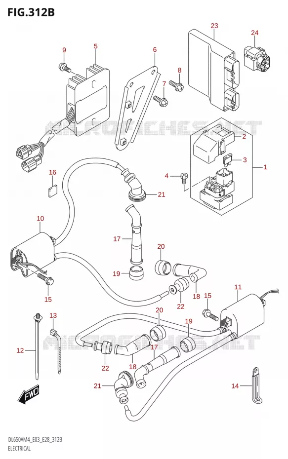 ELECTRICAL (DL650A:M4:E28) Suzuki MOTO 650 V-STROM 2024  DL650AM4