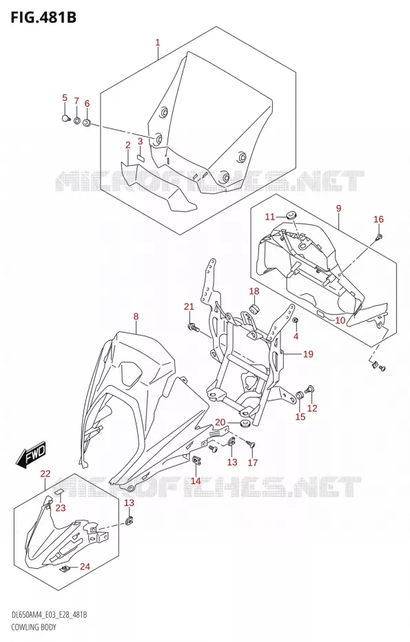 FAIRING (DL650A:M4:E28) Suzuki MOTO 650 V-STROM 2024  DL650AM4