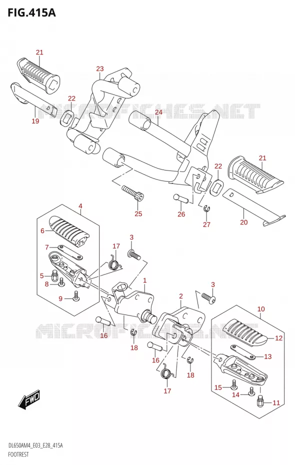 FOOTREST Suzuki MOTO 650 V-STROM 2024  DL650AM4