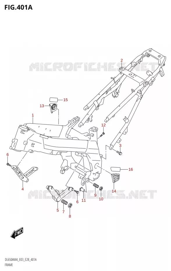 FRAME Suzuki MOTO 650 V-STROM 2024  DL650AM4