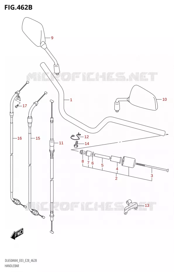HANDLEBAR (DL650A:M4:E28) Suzuki MOTO 650 V-STROM 2024  DL650AM4