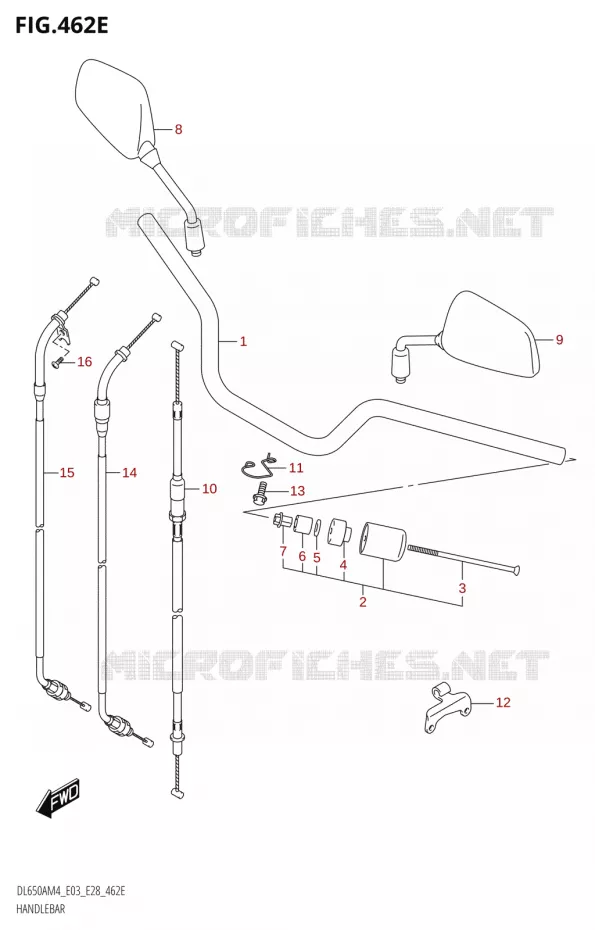 HANDLEBAR (DL650XA:M4:E28) Suzuki MOTO 650 V-STROM 2024  DL650AM4
