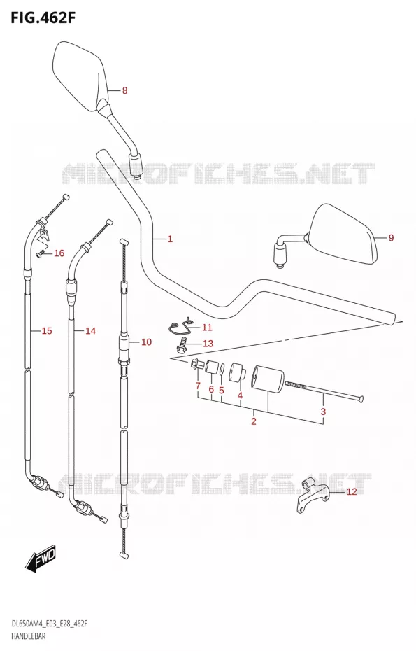 HANDLEBAR (DL650XA:M4:E33) Suzuki MOTO 650 V-STROM 2024  DL650AM4