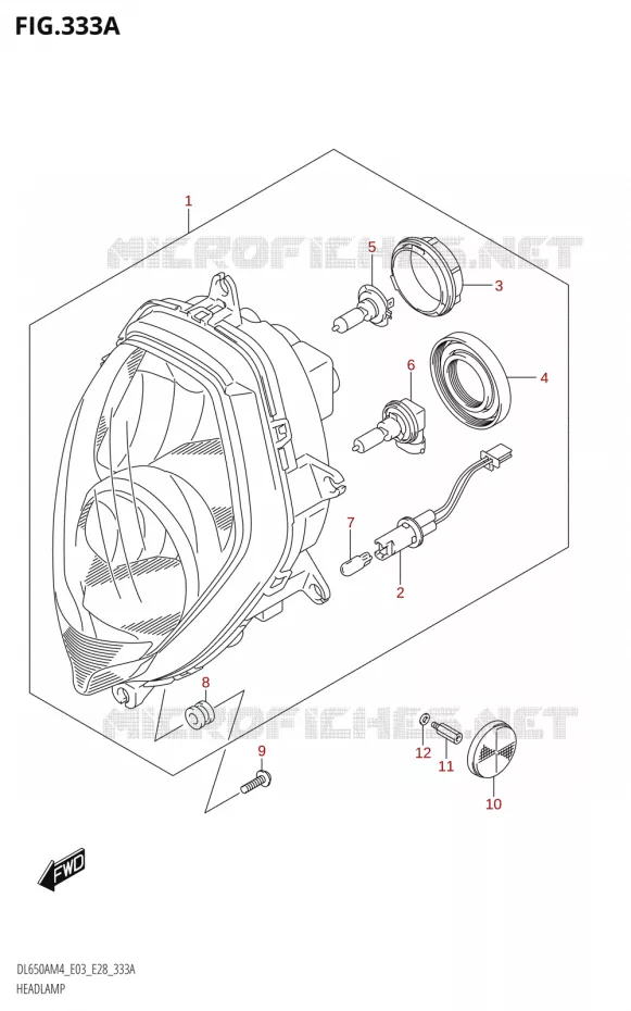HEADLIGHT Suzuki MOTO 650 V-STROM 2024  DL650AM4