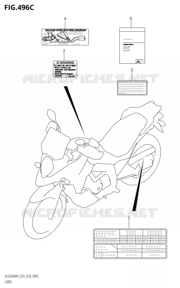 LABEL (DL650A:M4:E33) Suzuki MOTO 650 V-STROM 2024  DL650AM4