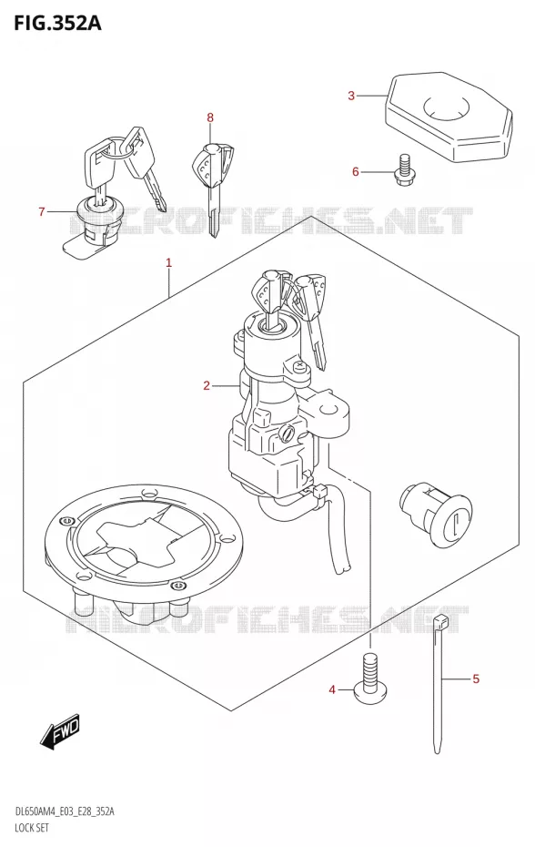 LOCK SET Suzuki MOTO 650 V-STROM 2024  DL650AM4