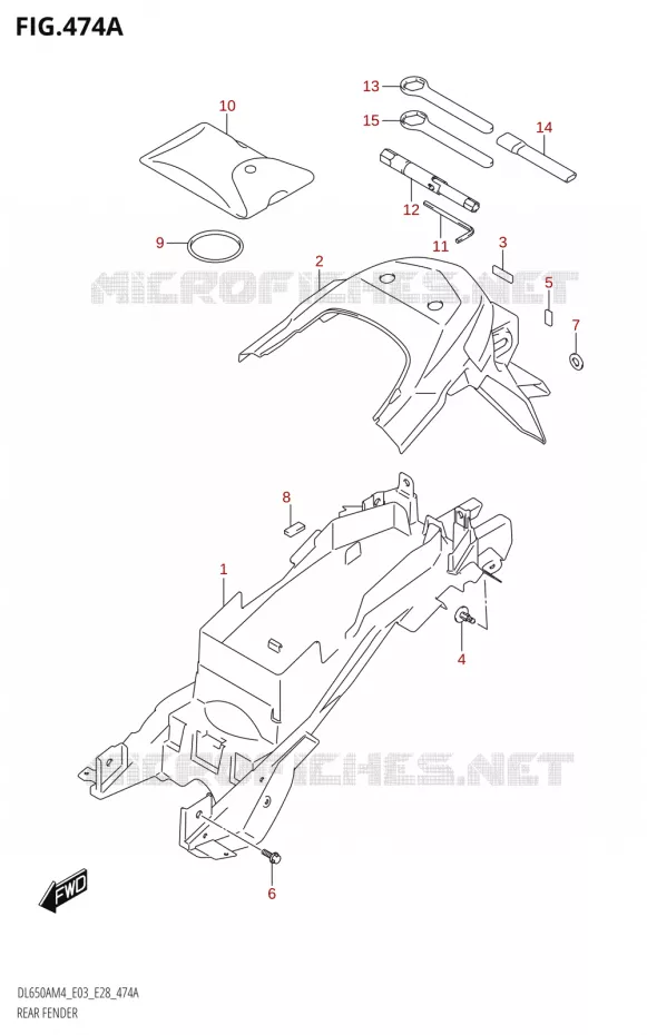 REAR FENDER Suzuki MOTO 650 V-STROM 2024  DL650AM4