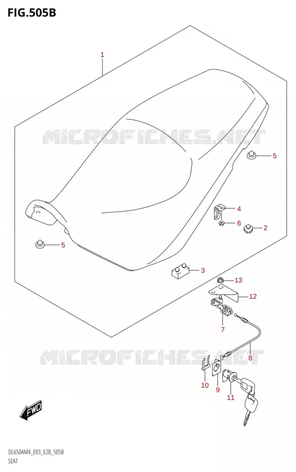 SEAT (DL650A:M4:E28) Suzuki MOTO 650 V-STROM 2024  DL650AM4