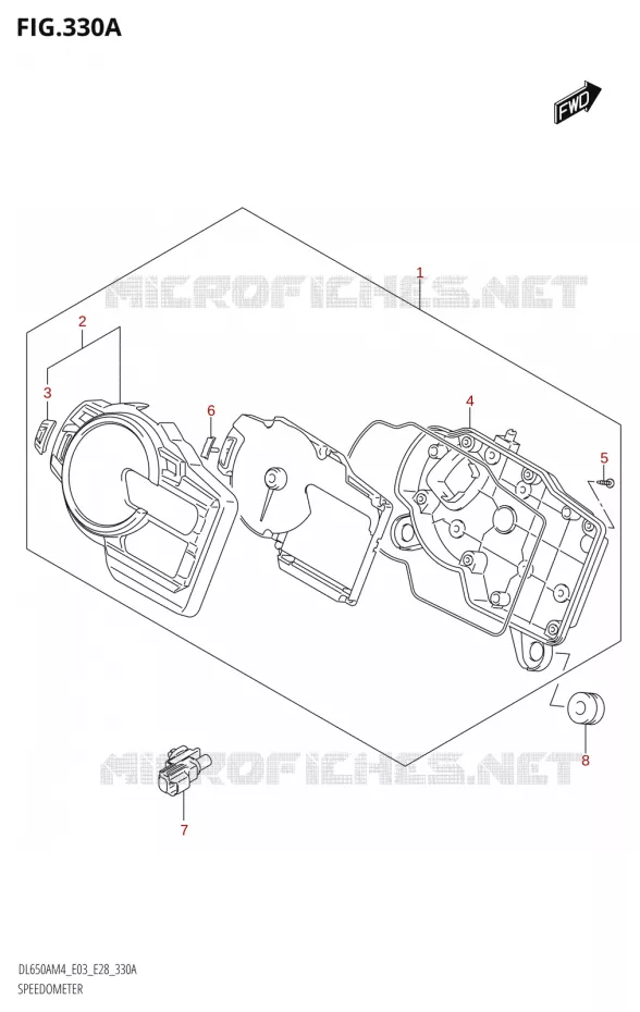 SPEEDOMETER (DL650A:M4:E03) Suzuki MOTO 650 V-STROM 2024  DL650AM4