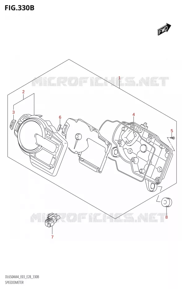 SPEEDOMETER (DL650A:M4:E28) Suzuki MOTO 650 V-STROM 2024  DL650AM4