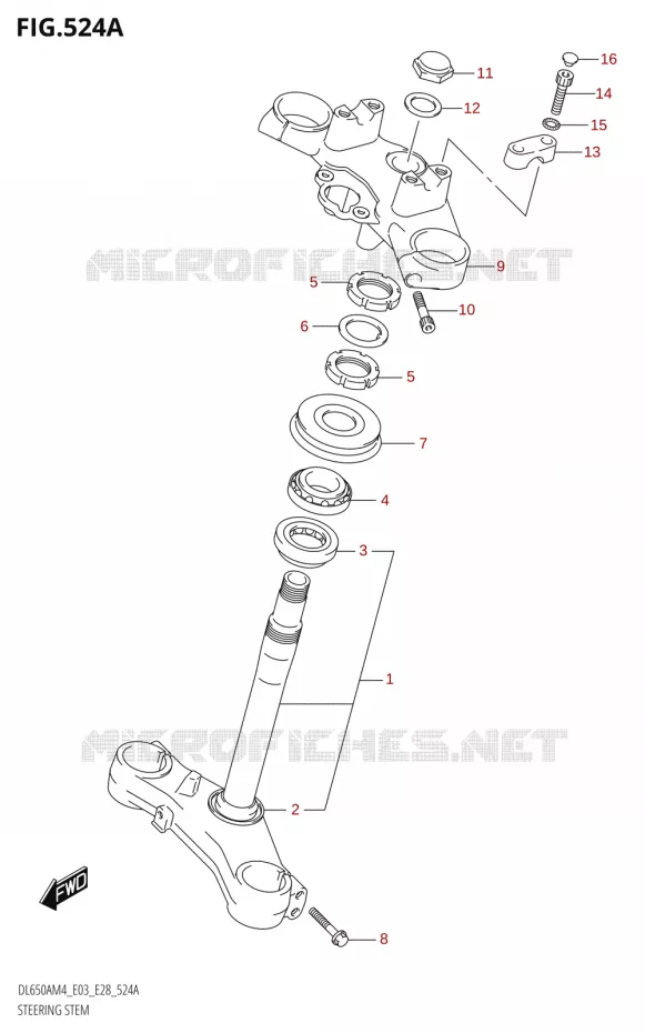 STEERING COLUMN Suzuki MOTO 650 V-STROM 2024  DL650AM4