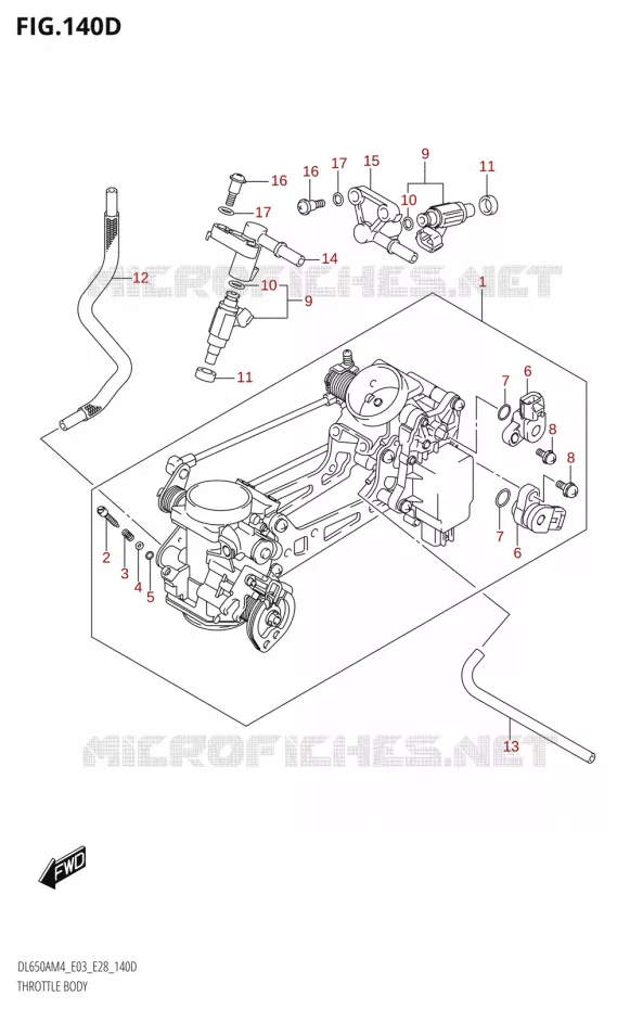 THROTTLE BODY (DL650XA:M4:E03) Suzuki MOTO 650 V-STROM 2024  DL650AM4