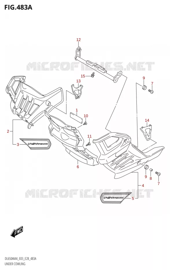 UNDER COWLING (DL650XA:M4:E03) Suzuki MOTO 650 V-STROM 2024  DL650AM4