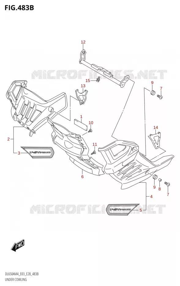 UNDER COWLING (DL650XA:M4:E28) Suzuki MOTO 650 V-STROM 2024  DL650AM4