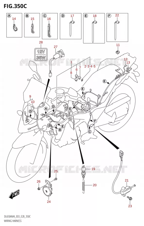 WIRING HARNESS (DL650A:M4:E33) Suzuki MOTO 650 V-STROM 2024  DL650AM4