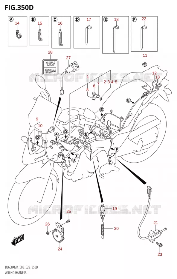 WIRING HARNESS (DL650XA:M4:E03) Suzuki MOTO 650 V-STROM 2024  DL650AM4
