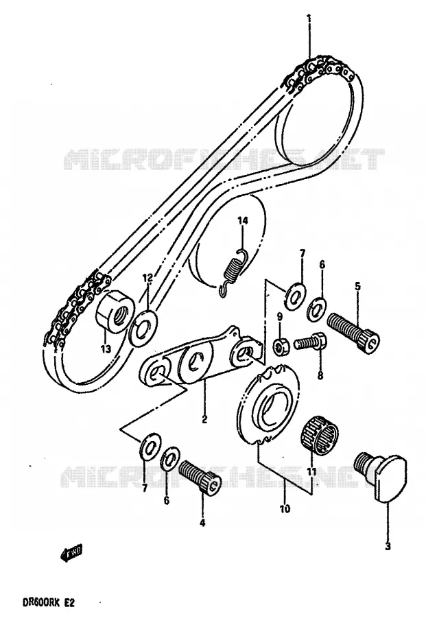 BALANCER CHAIN Suzuki MOTO 600 DR 1987  DR600RH(E2)