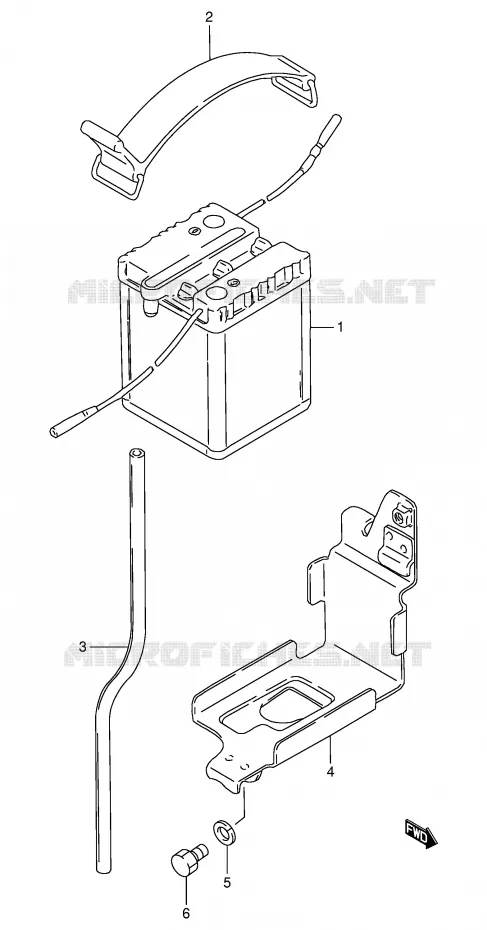 BATTERY (MODEL K) Suzuki SCOOTER 80 FB 1989  FB80K(E1)