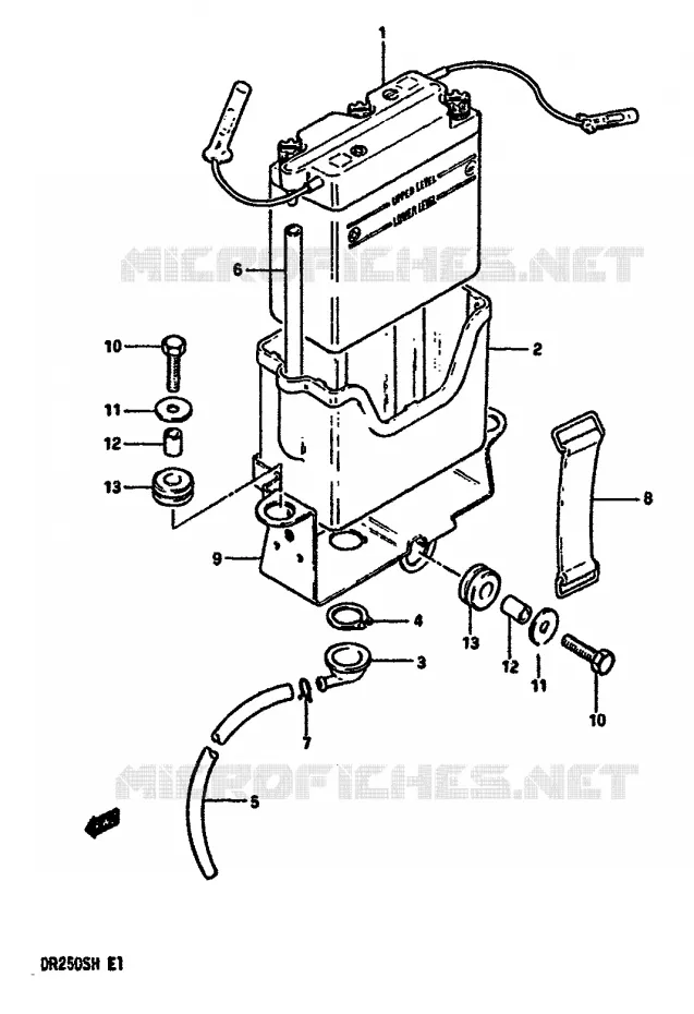 BATTERY Suzuki MOTO 250 DR 1986  DR250SG(E/F/G/H)
