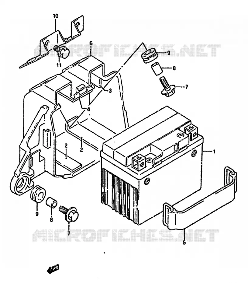 BATTERY Suzuki MOTO 350 DR 1992  DR350SN(L/M/N/P/R)