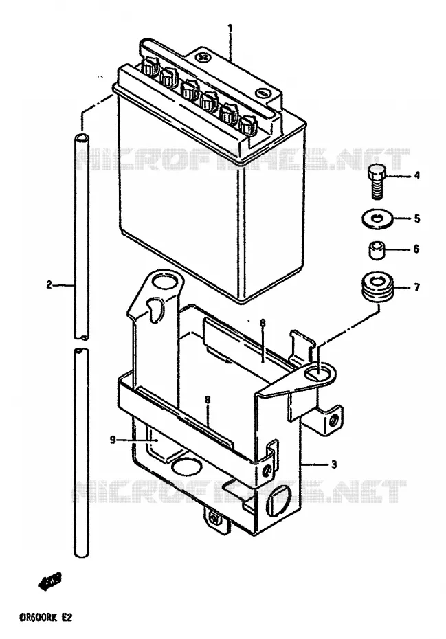 BATTERY Suzuki MOTO 600 DR 1988  DR600RUJ(E2)