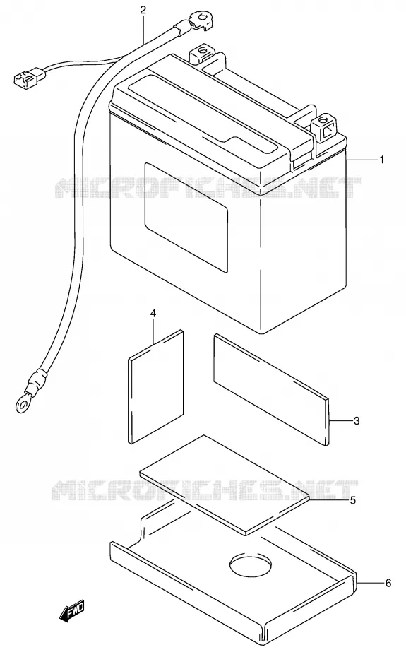 BATTERY Suzuki MOTO 650 DR 1992  DR650RSEN(E4)