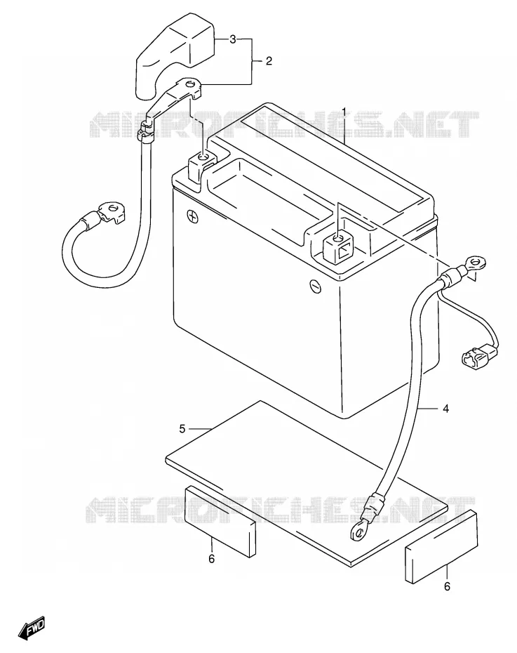 BATTERY Suzuki MOTO 650 DR 1996  DR650SEUT(E4)
