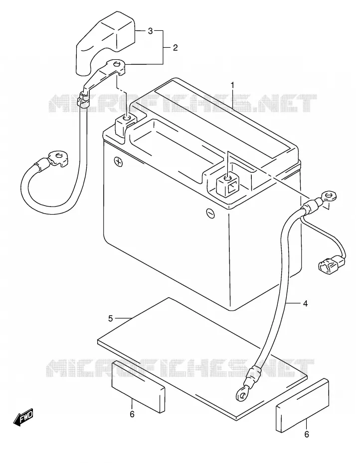 BATTERY Suzuki MOTO 650 DR 2002  DR650SEK2(E3/E28)