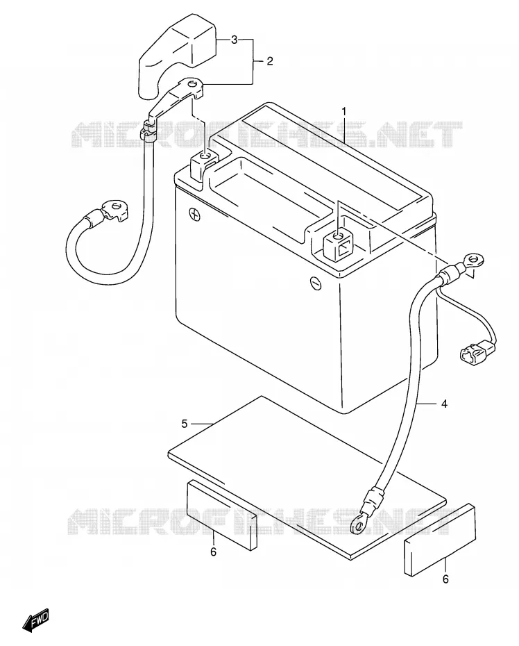 BATTERY Suzuki MOTO 650 DR 2002  DR650SEK2(E4)