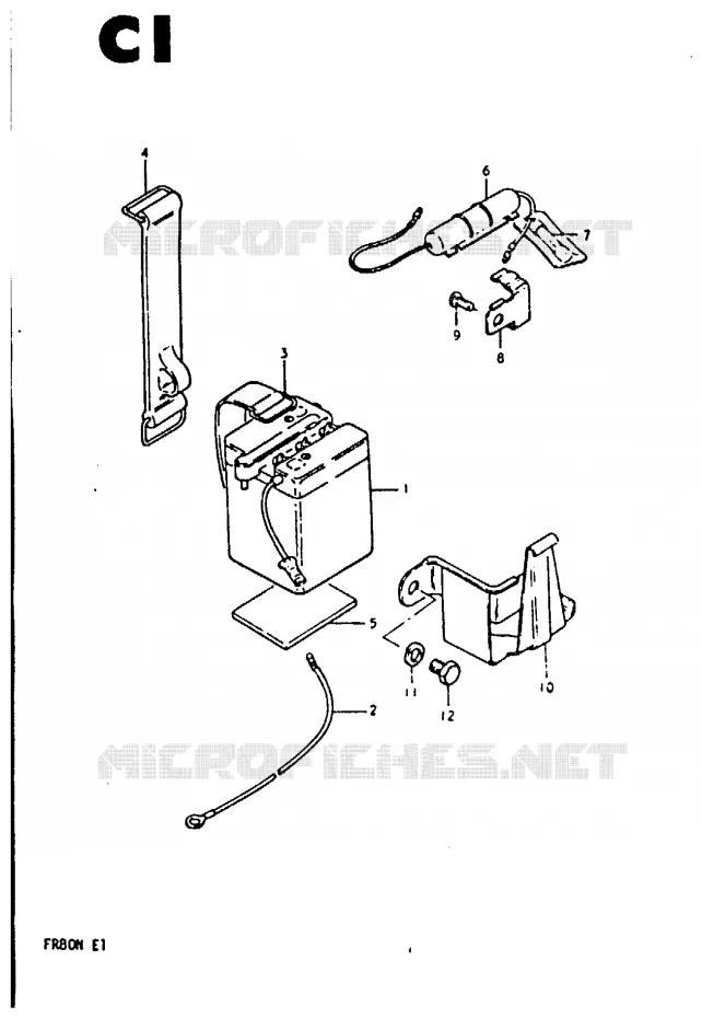 BATTERY Suzuki SCOOTER 80 FR 1981  FR80M(M/B/N)