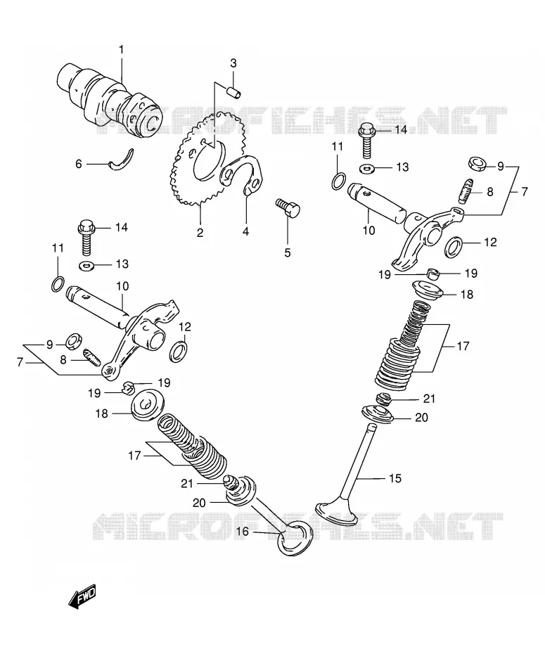 CAM SHAFT - VALVE Suzuki MOTO 125 DR 2000  DR125SEUY(E4)