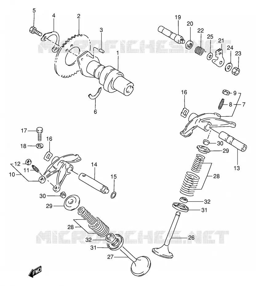 CAM SHAFT - VALVE Suzuki MOTO 650 DR 1994  DR650RER(E2)