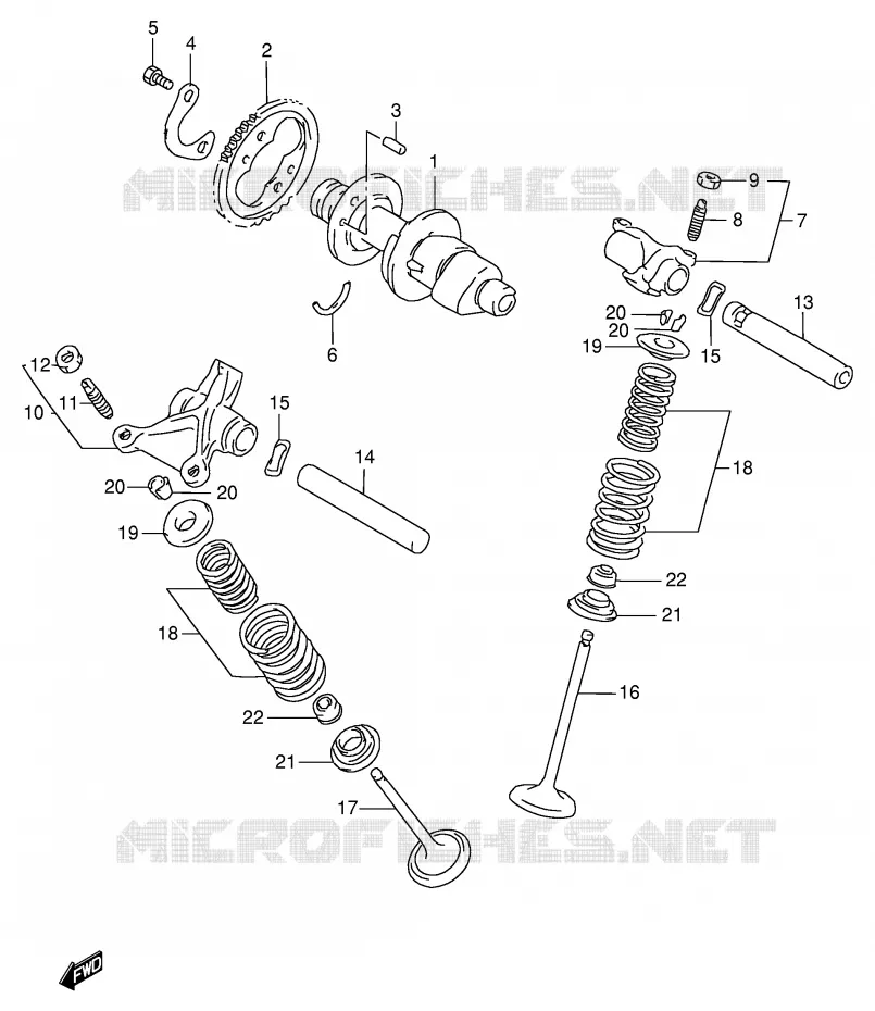 CAM SHAFT - VALVE Suzuki MOTO 650 DR 1998  DR650SEW(E4)