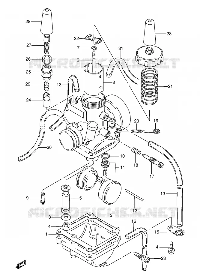 CARBURETOR Suzuki MOTO 115 AP 1999  AX115X(E71)