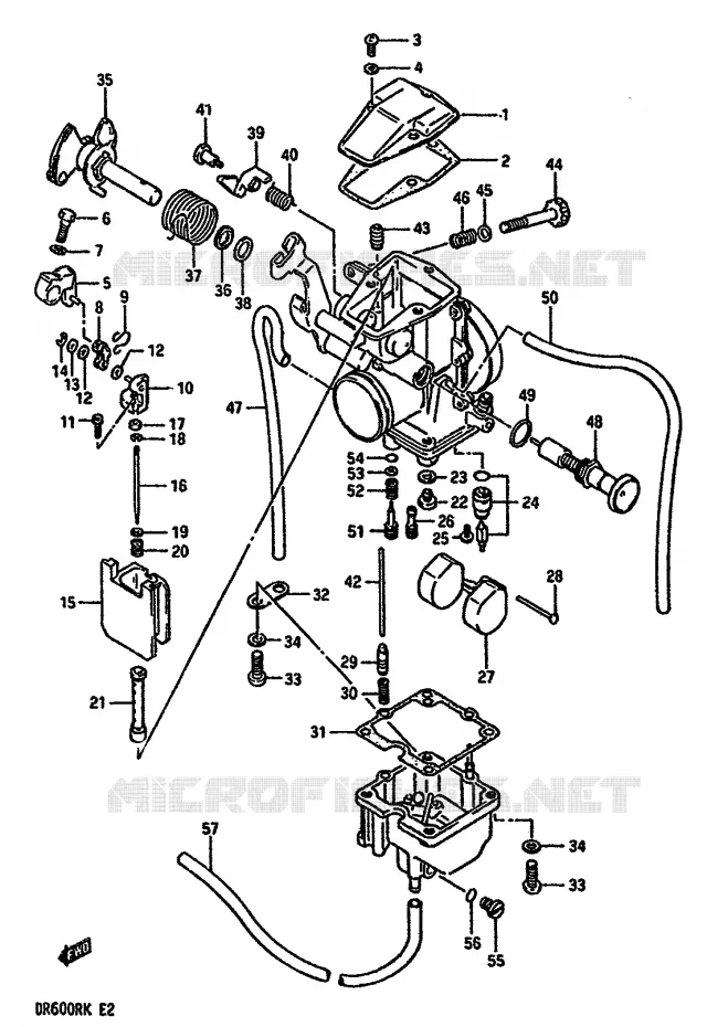 CARBURETOR Suzuki MOTO 600 DR 1986  DR600RG(E2)