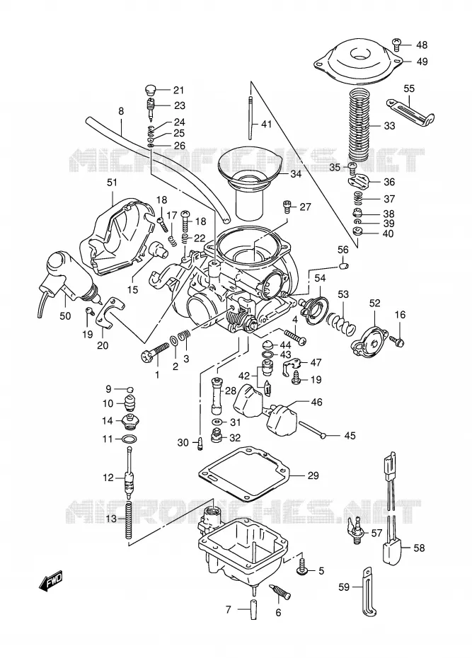 CARBURETOR Suzuki SCOOTER 150 BURGMAN 2000  AN150Y(E34)