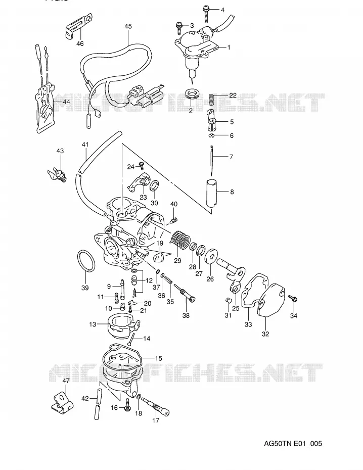 CARBURETOR Suzuki SCOOTER 50 ADDRESS 1992  AG50TN(E1)