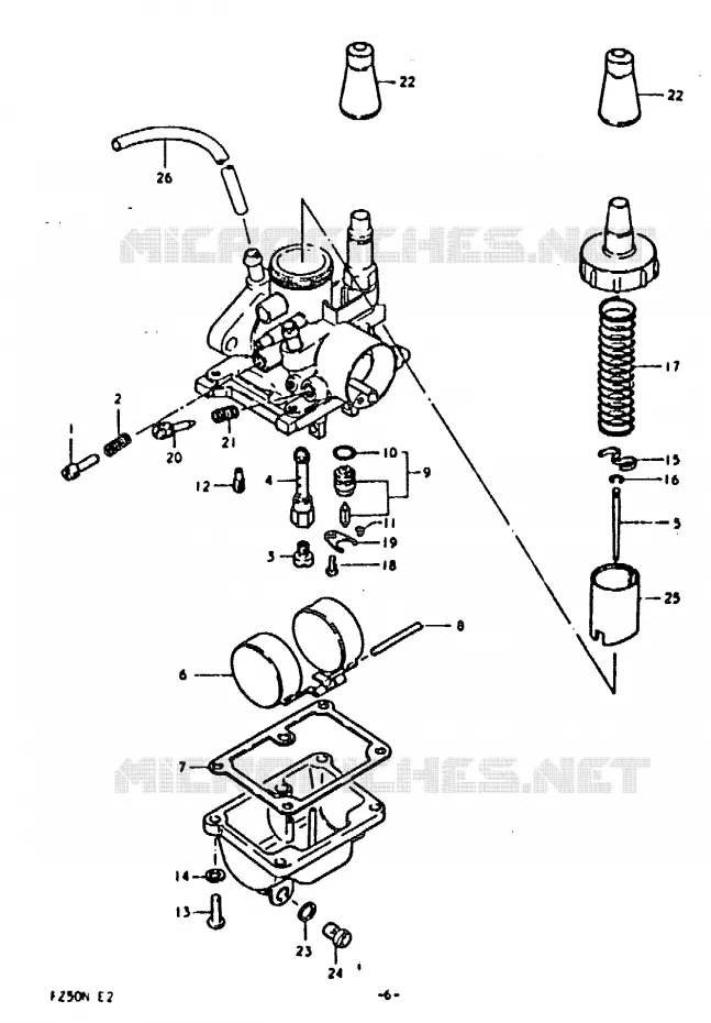 CARBURETOR Suzuki SCOOTER 50 FZ 1992  FZ50N