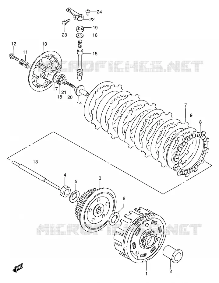 CLUTCH Suzuki MOTO 200 DF 2000  DF200EY
