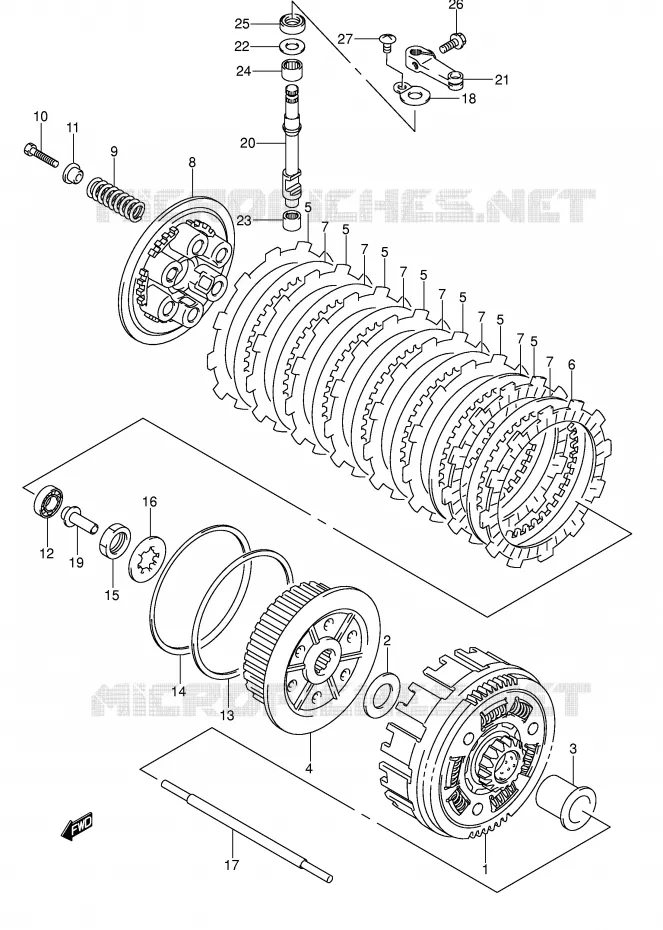 CLUTCH Suzuki MOTO 400 DR-Z 2009  DR-Z400SK9(E2)