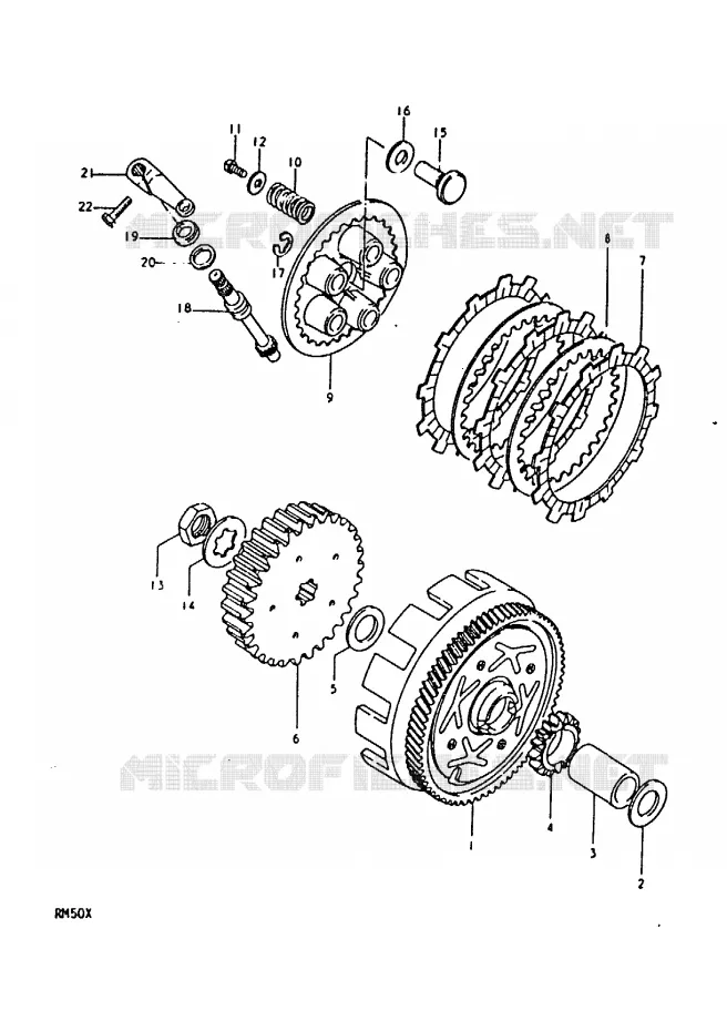 CLUTCH Suzuki MOTO 50 RM 1981  RM50X(C/N/T/X)