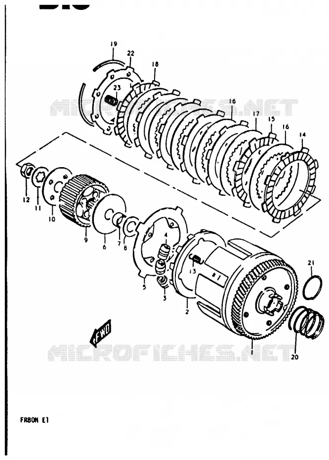 CLUTCH Suzuki SCOOTER 80 FR 1981  FR80N(M/B/N)
