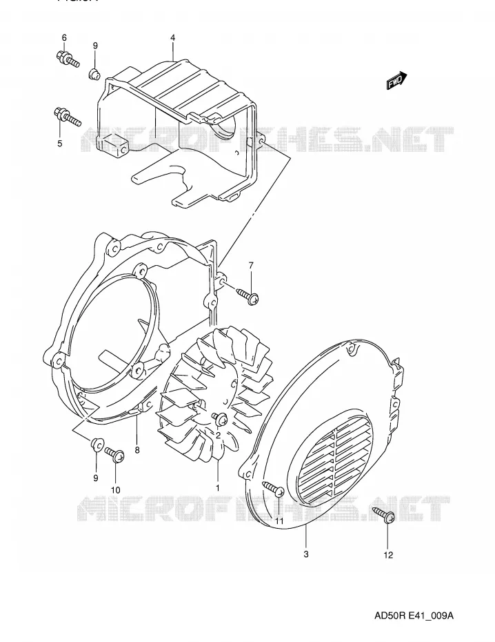 COOLING FAN (MODEL M) Suzuki SCOOTER 50 AD 1991  AD50WM(E41)