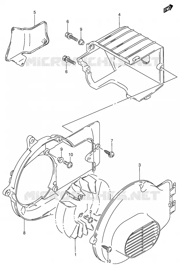 COOLING FAN Suzuki SCOOTER 100 ADDRESS 2000  AG100Y(E71)