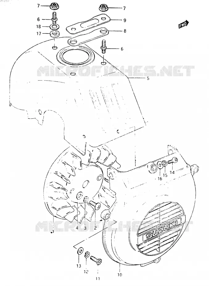 COOLING FAN Suzuki SCOOTER 50 CL 1983  CL50D(D)
